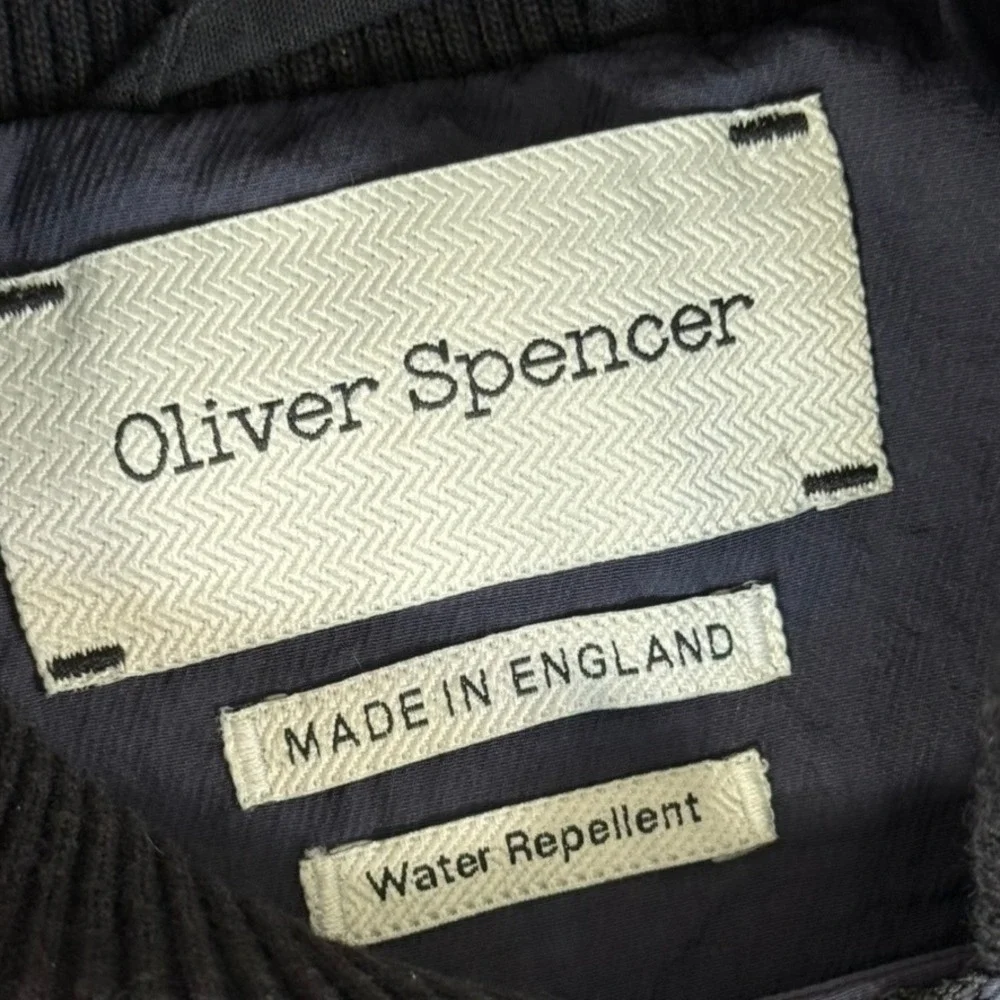 Oliver Spencer Bermondsey Shell Bomber Jacket - Blue Jacket England 42 US Large